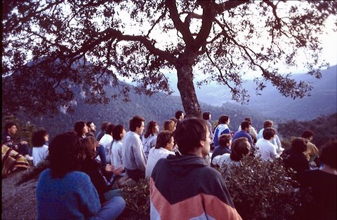 Doing the “Inter” at sunrise. La Roca (Ashram Camp)